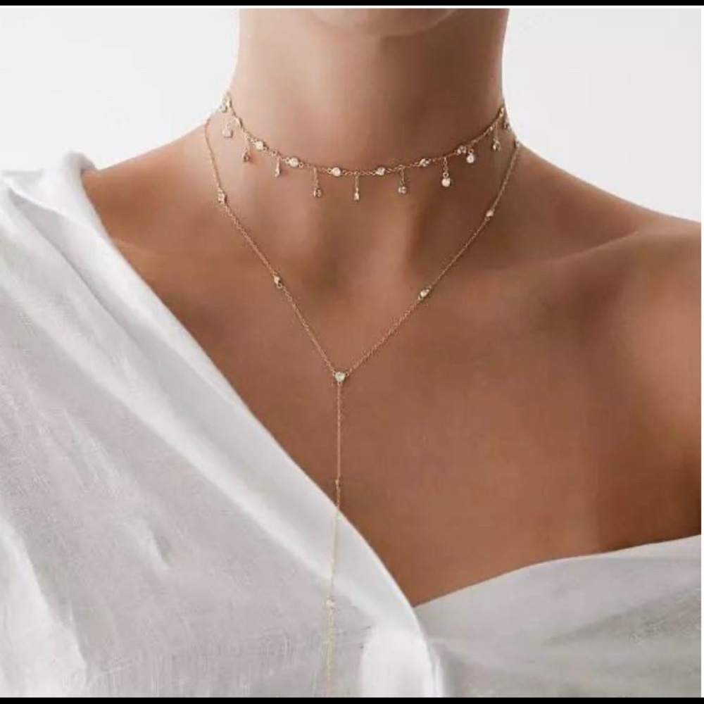 Pandora Twinkle Drops Choker in Rose Gold - Picture 2 of 2